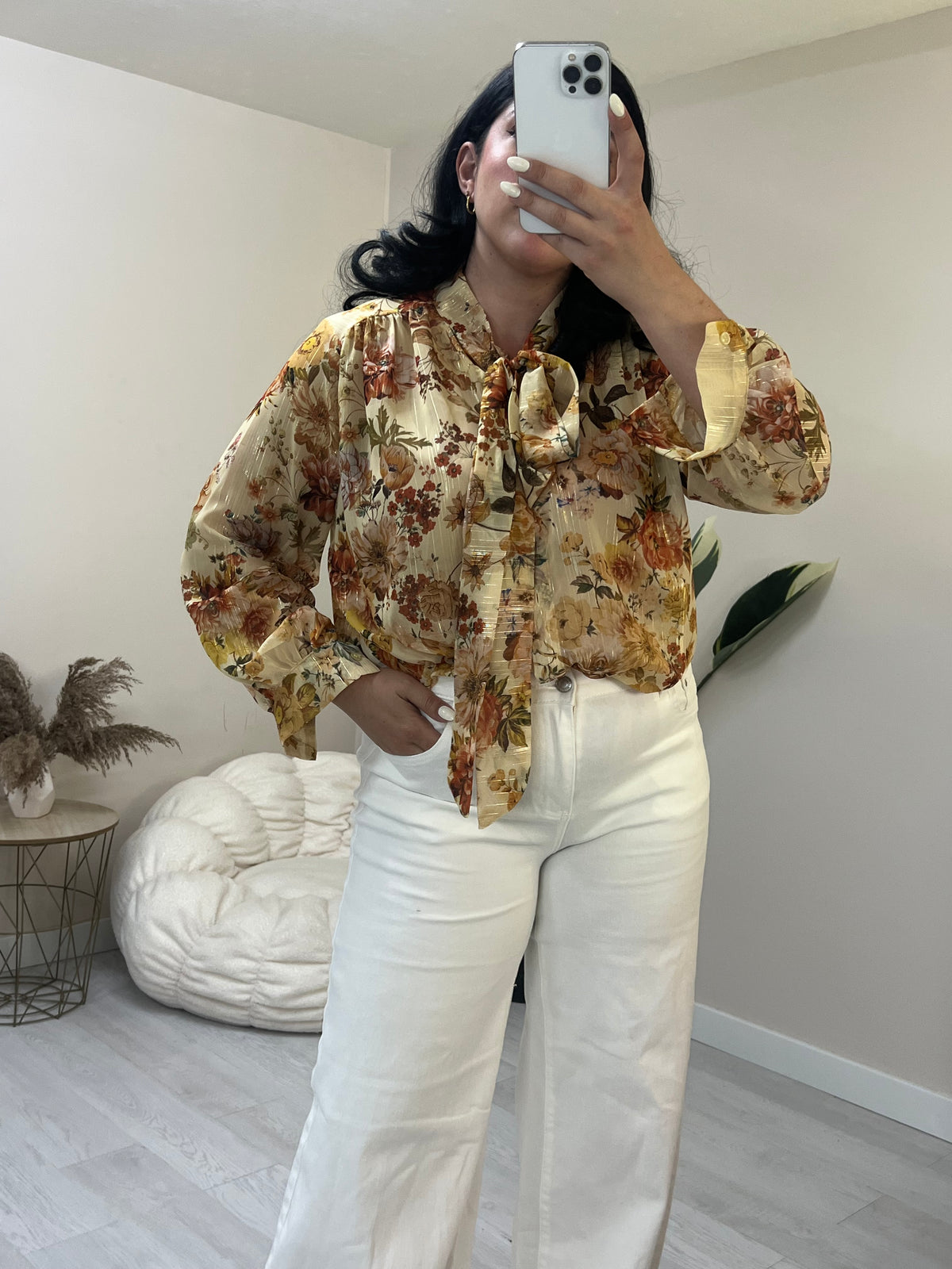 Λευκό τζιν wide leg